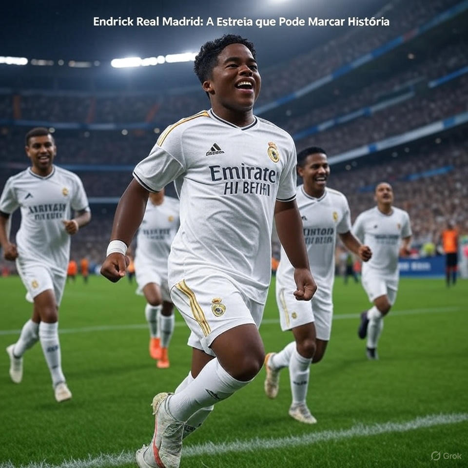 Como Endrick pode estrear na temporada do Real Madrid.