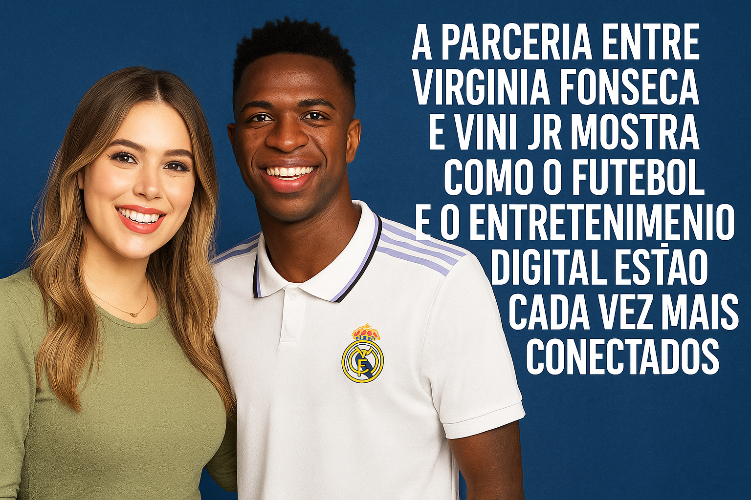 A parceria entre Virginia Fonseca e Vini Jr mostra como o futebol e o entretenimento digital estão cada vez mais conectados.