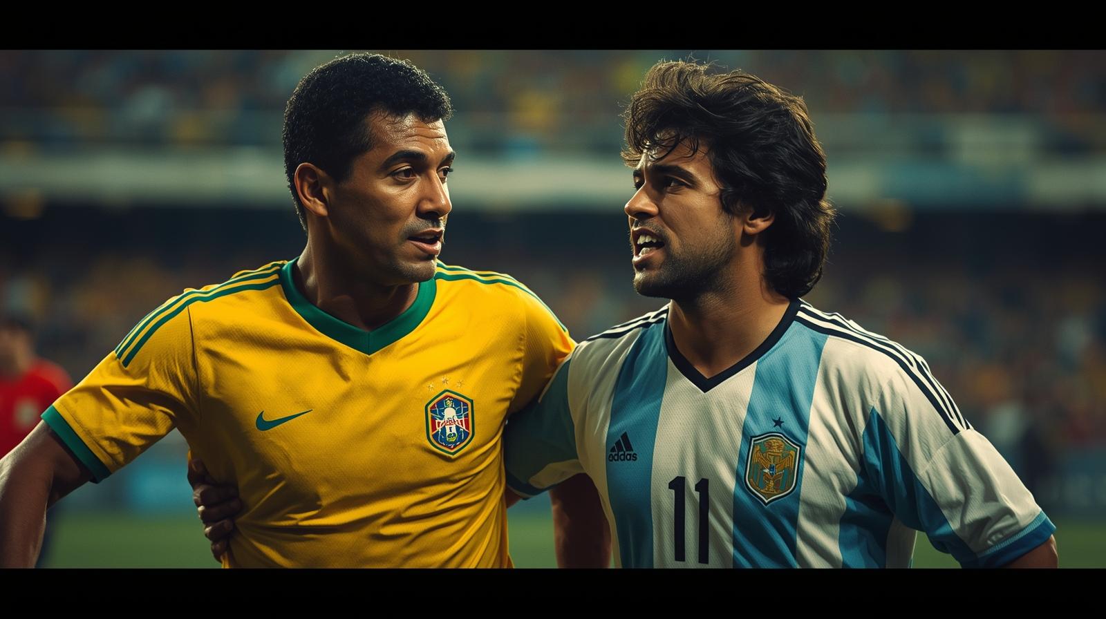 Explore as camisas históricas Museu do Futebol com o uniforme de Pelé na final de 1970 e a réplica assinada por Maradona para Rivellino.